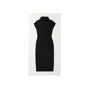 MARA HOFFMAN Fadia ribbed organic cotton turtleneck dress